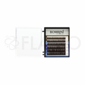 Коричневые ресницы Bombini Truffle изгиб C - 0,10 mini-MIX (8-13)
