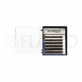 Коричневые ресницы Bombini Truffle изгиб D+ - 0.07 mini-MIX (8-13)