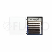 Коричневые ресницы Bombini Truffle изгиб D+ - 0.10 mini-MIX (8-13)